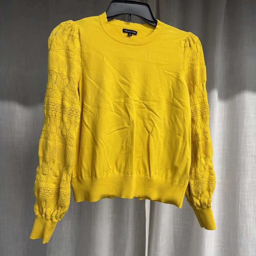 Target Brand Who What Wear M bright yellow sweater